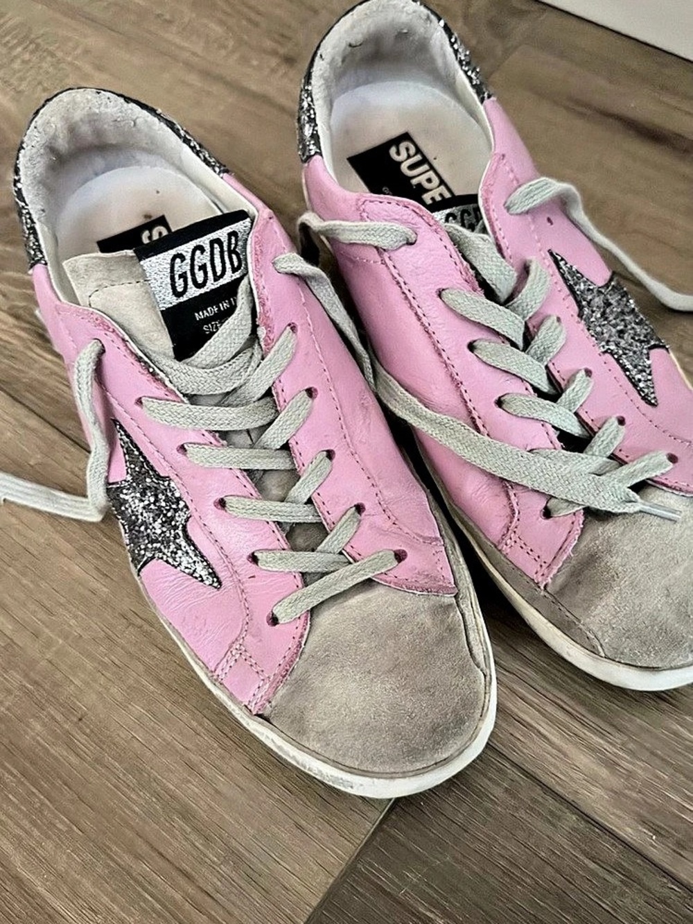 Golden Goose Super-Star Sneakers Glitter Star Sneakers EU 36